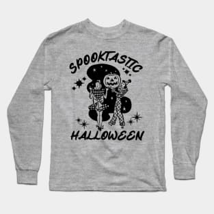 Retro 80s Spooky Halloween Girls Having Fun Party Long Sleeve T-Shirt